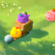 Axie characters from the play-to-earn NFT/crypto game Axie Infinity.